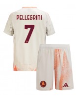 AS Roma Lorenzo Pellegrini #7 Venkovní dres pro děti 2024-25 Krátký Rukáv (+ trenýrky)